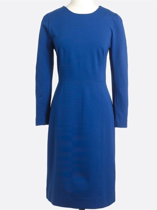 J. Crew Dresses & Skirts - J. CREW | Classic Cobalt Blue 3/4 Sleeve Ponte Knit Sheath Dress Sz. 4